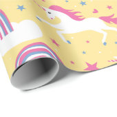 Unicorn Doodle Patroonverlooppapier Cadeaupapier (Rol Hoek)