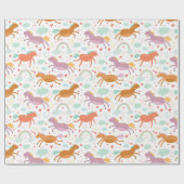 Unicorn Doodle Pattern Cadeaupapier (Vlak)