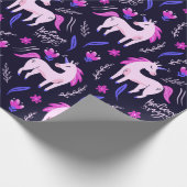 Unicorn Doodle Pattern Cadeaupapier (Hoek)