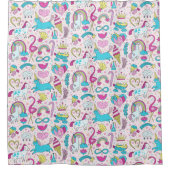 Unicorn Doodle Pattern Douchegordijn (Voorkant)