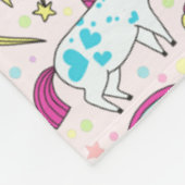 Unicorn Doodle Pattern Fleece Deken (Hoek)
