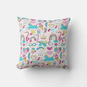 Unicorn Doodle Pattern Kussen