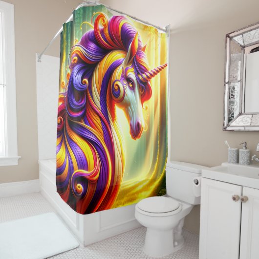  Unicorn Douchegordijn (In situ)