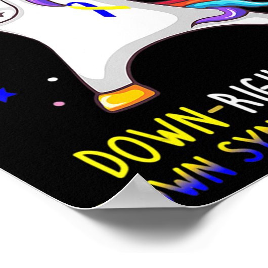 Unicorn Down Perfect Down Syndrome Awarenes Poster (Hoek)