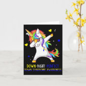 Unicorn Down Perfect Down Syndrome Awareness Kaart (Gele Bloem)