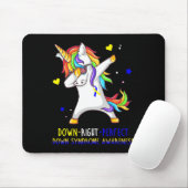 Unicorn Down Perfect Down Syndrome Awareness Muismat (Met muis)