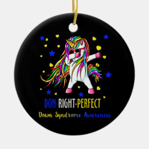Unicorn Down Perfect Shirt Down Syndroom Keramisch Ornament