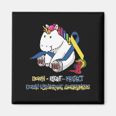 Unicorn Down Right Perfec Down Syndroeness Magneet (Voorkant)