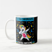Unicorn Down syndroombewustzijn extra chromosoom e Koffiemok (Links)
