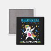 Unicorn Down syndroombewustzijn extra chromosoom e Magneet (Voorkant / Achterkant)