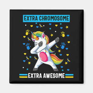 Unicorn Down syndroombewustzijn extra chromosoom e Magneet