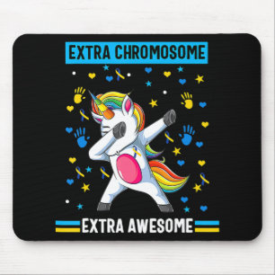 Unicorn Down syndroombewustzijn extra chromosoom e Muismat