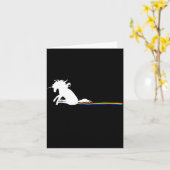 Unicorn Dragging Rainbows Funny Adult S  Kaart (Gele Bloem)
