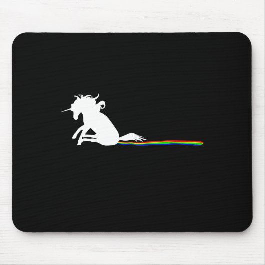 Unicorn Dragging Rainbows Funny Adult S  Muismat (Voorkant)