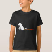 Unicorn Dragging Rainbows Funny Adult S  T-shirt (Voorkant)