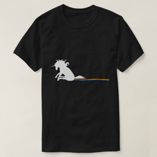Unicorn Dragging Rainbows- Funny Adult T-Shirts Gi (Design voorkant)