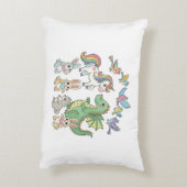 Unicorn Dragon Animal Kinderen Sierkussen Accent Kussen (Achterkant (Verticaal))