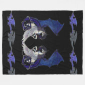 Unicorn Dragon Blue White Pegacorn Horse Pony Fleece Deken (Voorkant (Horizontaal))