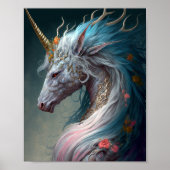 Unicorn Dragon Fantasy Art Poster (Voorkant)