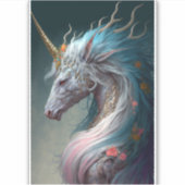 Unicorn Dragon Fantasy Art Sticker (Voorkant)