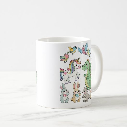 Unicorn & Dragon Kids Mug Koffiemok (Voorkant rechts)