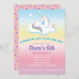 Unicorn Dream Birthday Uitnodiging