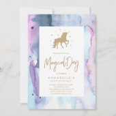 Unicorn Dream Birthday Uitnodiging (Voorkant)