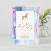 Unicorn Dream Birthday Uitnodiging (Staand voorkant)