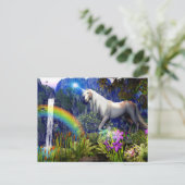 Unicorn Dream Briefkaart door DreamFlame 5D (Staand voorkant)