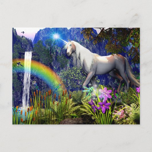 Unicorn Dream Briefkaart door DreamFlame 5D (Voorkant)