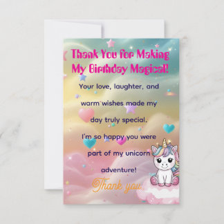 “Unicorn Dream Thank You Card  Bedankkaart