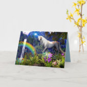 Unicorn Dream Wenskaart beroemd gemaakt door Dream Kaart (Gele Bloem)