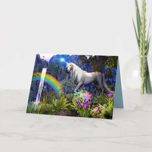 Unicorn Dream Wenskaart beroemd gemaakt door Dream Kaart (Voorkant)