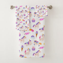 Unicorn Dreams Bath Towel Set (v.2) Bad Handdoek