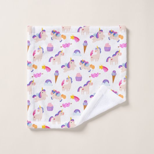 Unicorn Dreams Bath Towel Set (v.2) Bad Handdoek (Wasdoekje)