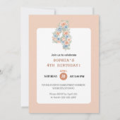 Unicorn Dreams Birthday Invitation Kaart (Achterkant)