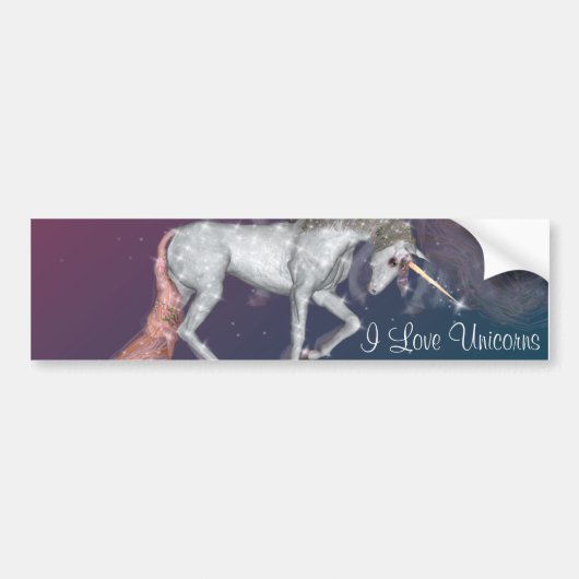 Unicorn Dreams Bumpersticker (Voorkant)