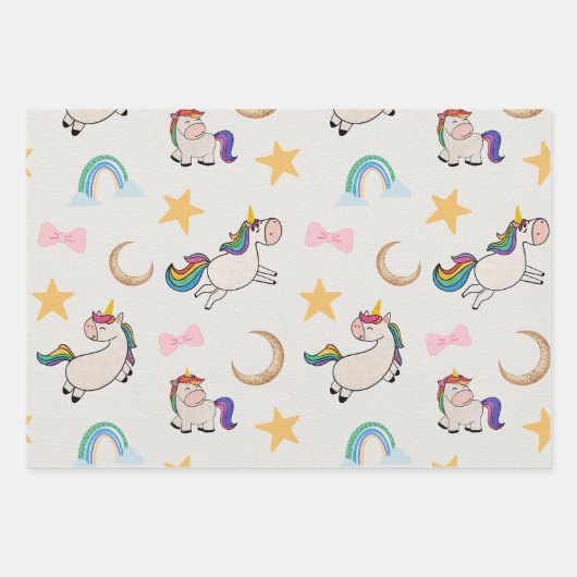 Unicorn Dreams Cadeauverpakking Papier Inpakpapier Vel (Voorkant 2)
