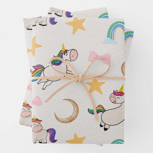 Unicorn Dreams Cadeauverpakking Papier Inpakpapier Vel (In situ)