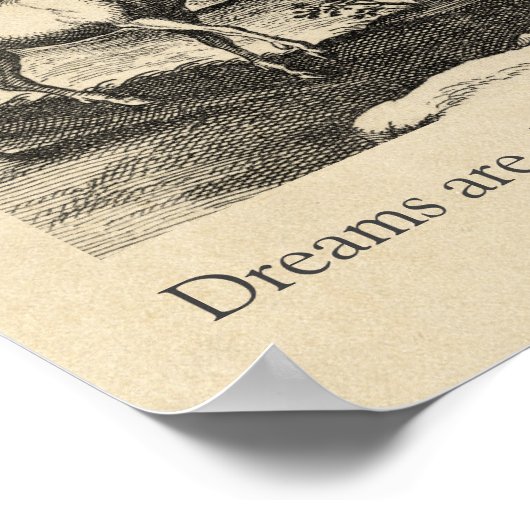 Unicorn Dreams citeert middeleeuwse kunst Poster (Hoek)