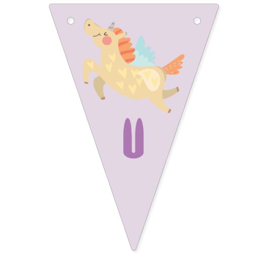 Unicorn Dreams Custom Party Bunting Flags Banner (Derde vlag)