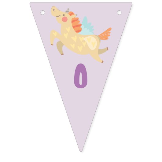 Unicorn Dreams Custom Party Bunting Flags Banner (Tweede vlag)