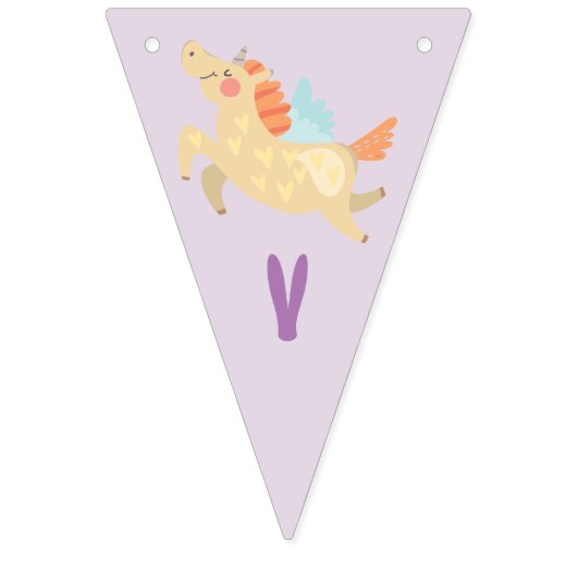 Unicorn Dreams Custom Party Bunting Flags Banner (Eerste vlag)