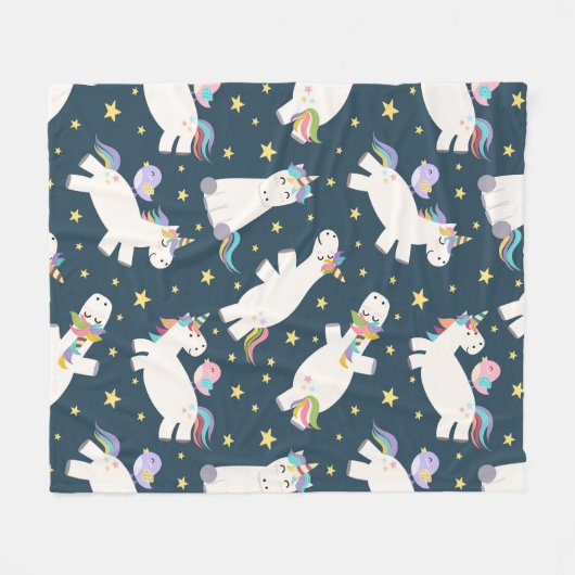 Unicorn Dreams Fleece Deken (Voorkant (Horizontaal))
