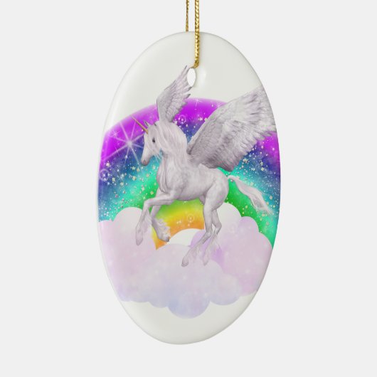 Unicorn Dreams Keramisch Ornament (Rechts)