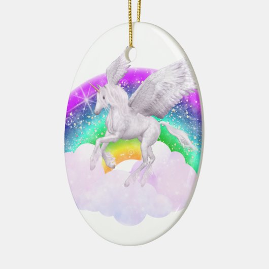 Unicorn Dreams Keramisch Ornament (Links)