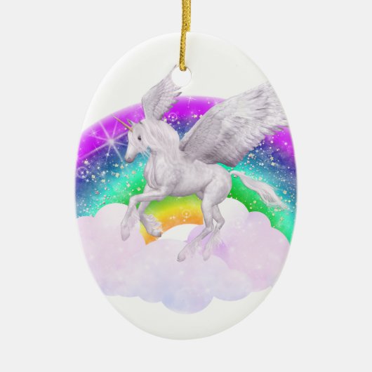 Unicorn Dreams Keramisch Ornament (Voorkant)