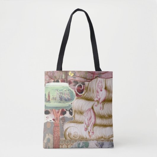Unicorn Dreams Pink Tote Bag (Voorkant)