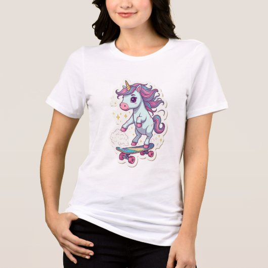 Unicorn Dreams: Tri-Blend Shirt (Voorkant)
