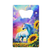 Unicorn Dreams Waterverf Zippo Lighter Creditkaart Flessenopener (Voorkant)